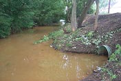 CSO discharge to tributary of Chartiers Creek